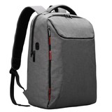 backpacks #24005  灰色时尚部分定型多口袋双肩背包定制印公司logo 厂家定制