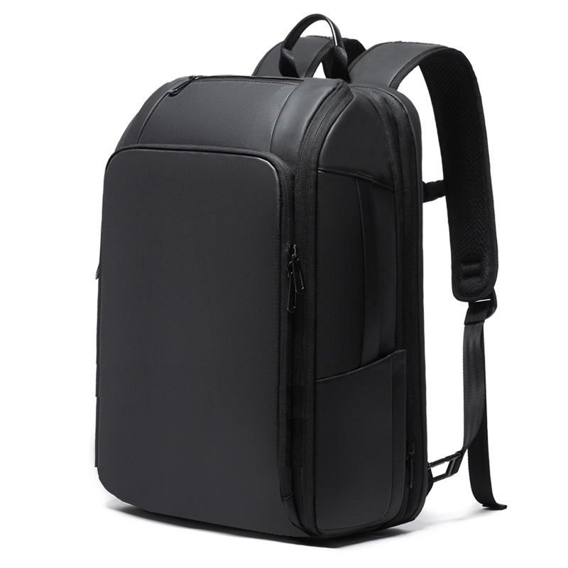 #81013 雙肩包 黑色 大容量 扩容 商务 摄影旅游 背包定制印企业LOGO