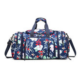 lxb1921旅行袋 旅行包工厂 女士 花卉 大容量定制户外旅游手提单肩旅行袋 印Logo