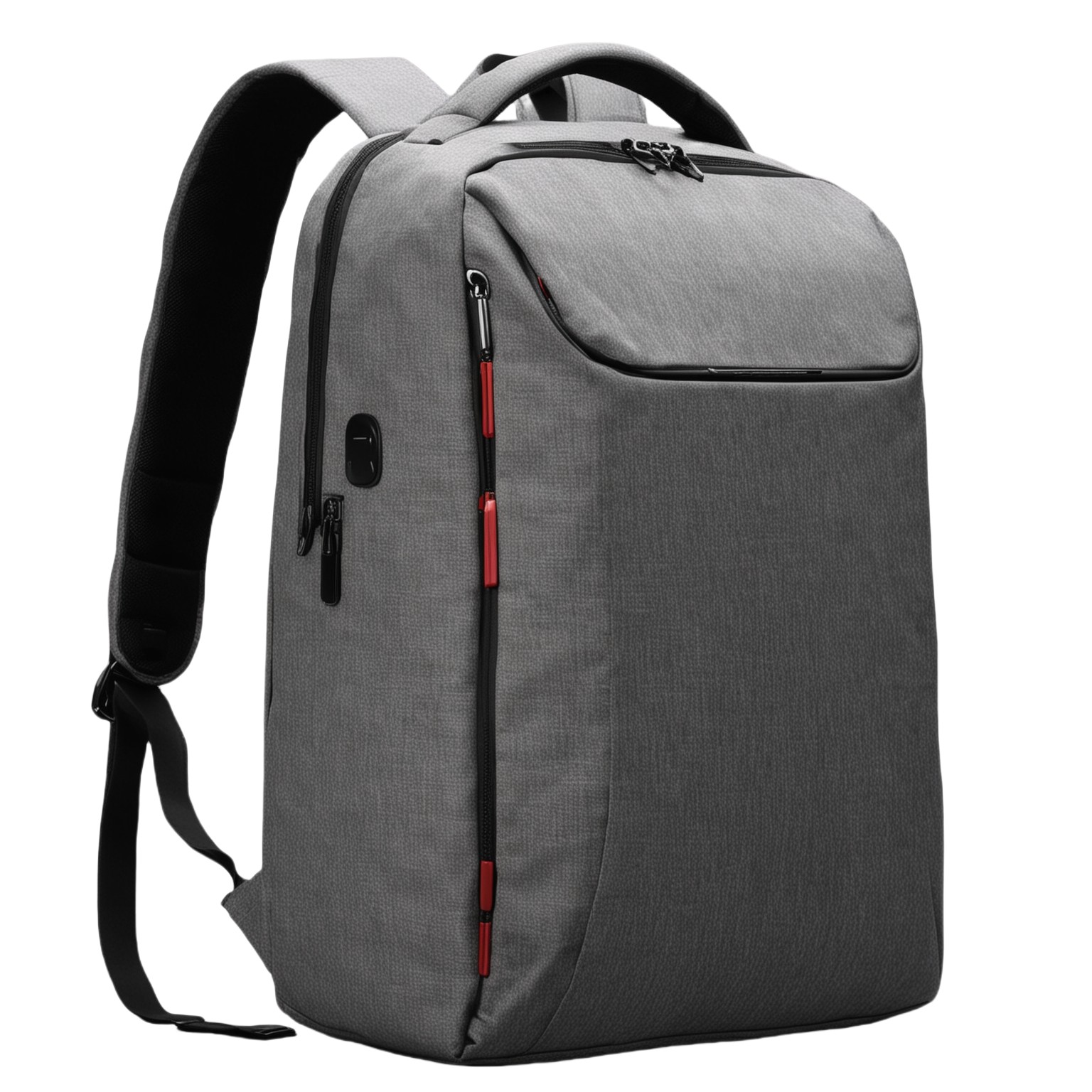backpacks #24005 &nbsp;灰色时尚部分定型多口袋双肩背包定制印公司logo 厂家定制